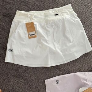 2 skirts - white and lavender